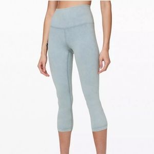 Lululemon Wunder Under High Rise Crop 21" Snow Washed